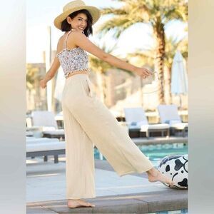 DOWNEAST Marta Pants wide leg pull on minimalist‎ women’s  SIZE XXL lightweight